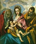 El Greco virgin with santa ines and santa tecla painting